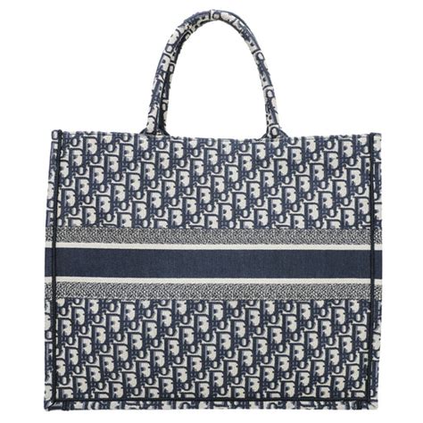 dior book tote oblique navy blue